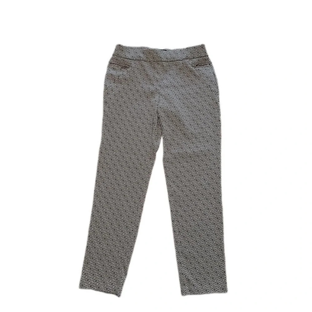 Soho Apparel LTD Dressy Business Casual Black And White Pattern Pants Women’s 1X